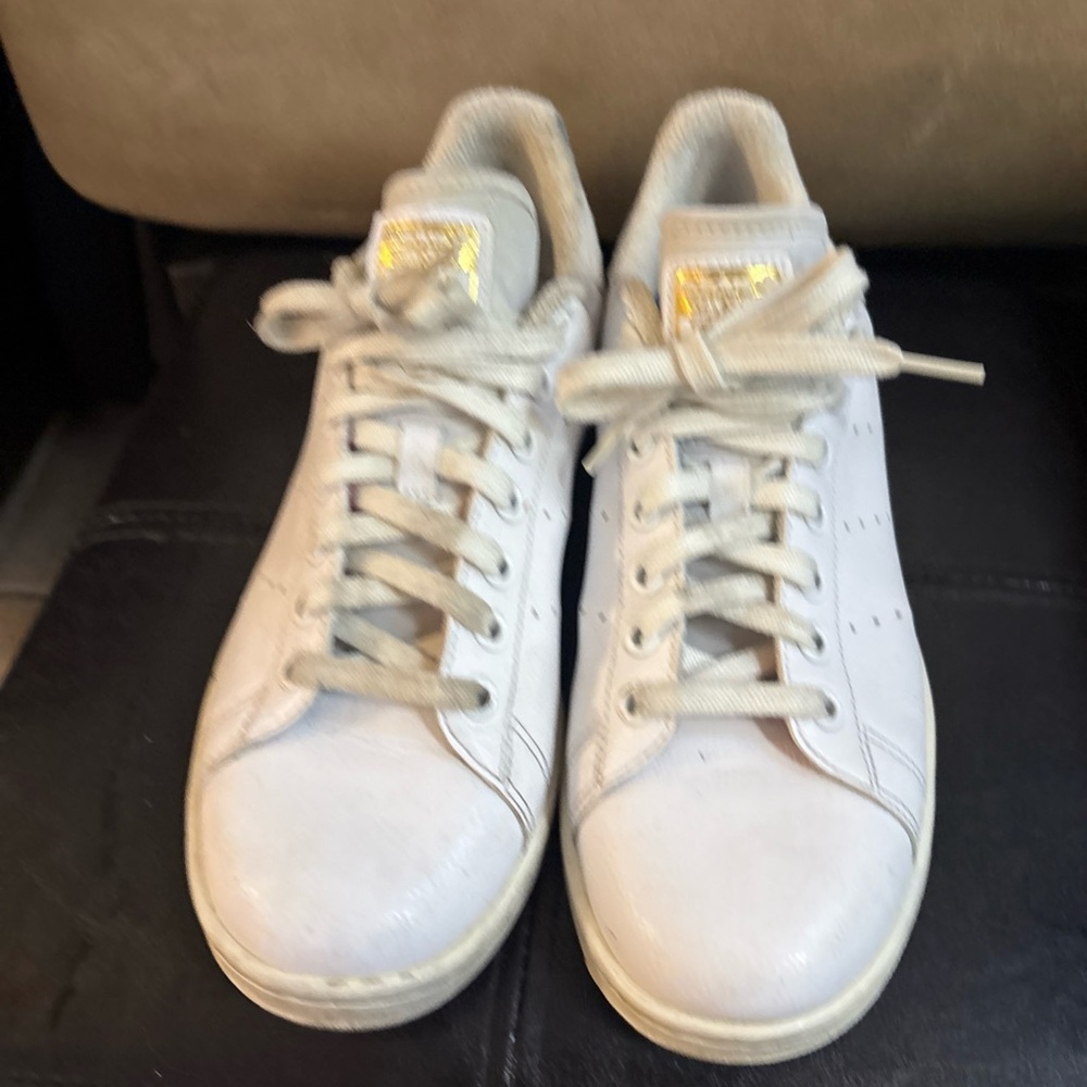 Adidas Stan Smith Scarlet White Red & Blue Sneakers SZ 7.5 - Picture 5 of 11